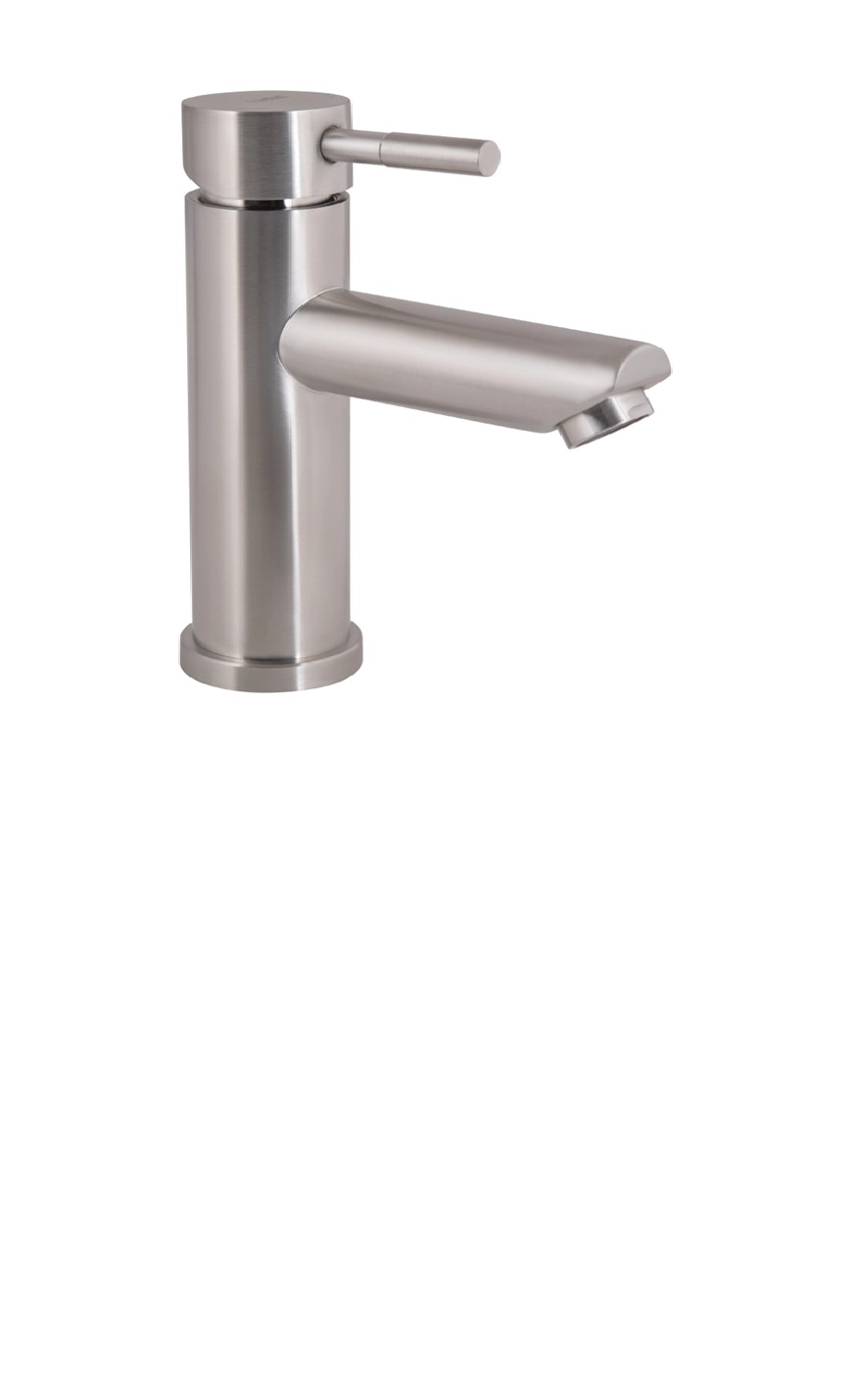 Змішувач для раковини низький Aria 001F, Nickel (k35) LDARI001FNKS34937 Lidz